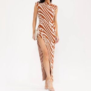 Elegant Zebra Print Maxi Dress